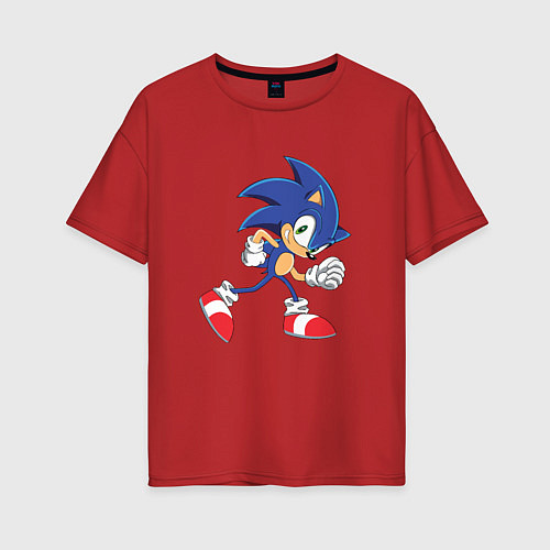 Женская футболка оверсайз Sonic the Hedgehog / Красный – фото 1