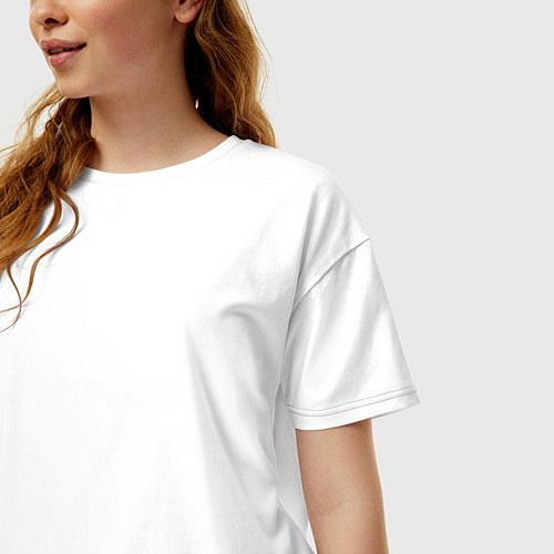Женская футболка оверсайз Потрачено / Белый – фото 3