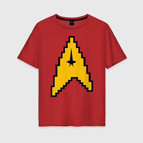 Женская футболка оверсайз Star Trek: 8 bit / Красный – фото 1