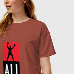 Футболка оверсайз женская Ali by boxcluber, цвет: кирпичный — фото 2