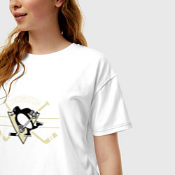 Футболка оверсайз женская Pittsburgh Penguins: Est.1967, цвет: белый — фото 2