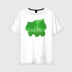 Женская футболка оверсайз Bulbasaur Shadow