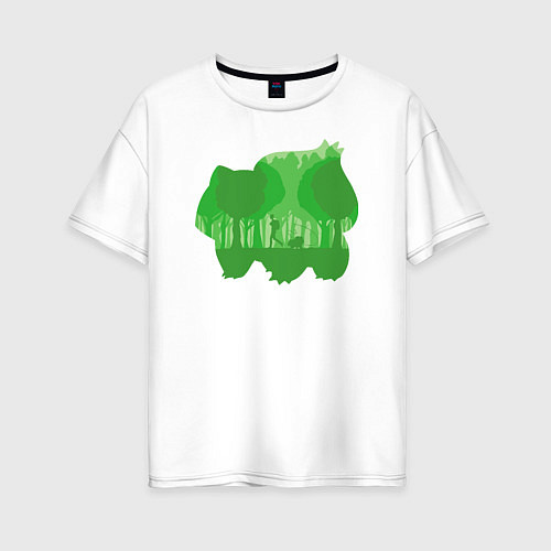 Женская футболка оверсайз Bulbasaur Shadow / Белый – фото 1
