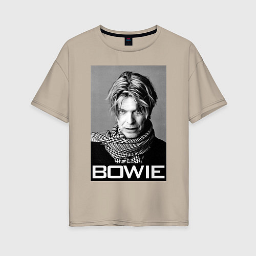 Женская футболка оверсайз Bowie Legend / Миндальный – фото 1