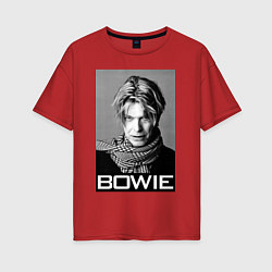 Футболка оверсайз женская Bowie Legend, цвет: красный