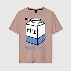 Женская футболка оверсайз White Milk