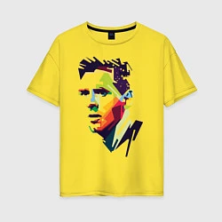 Женская футболка оверсайз Lionel Messi: fun-art
