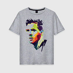 Футболка оверсайз женская Lionel Messi: fun-art, цвет: меланж