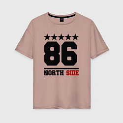 Женская футболка оверсайз 86 north side