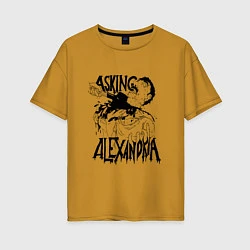 Женская футболка оверсайз Asking Alexandria Devil
