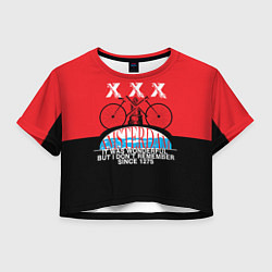 Футболка 3D укороченная женская Amsterdam t-shirt, цвет: 3D-принт