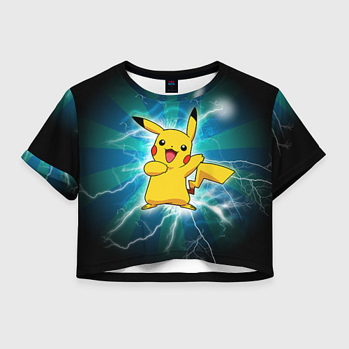 Женский топ Искрящийся Пикачу / 3D-принт – фото 1
