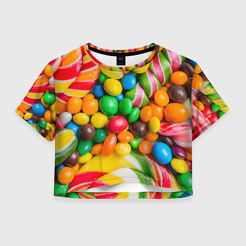 Женский топ Сладкие конфетки / 3D-принт – фото 1