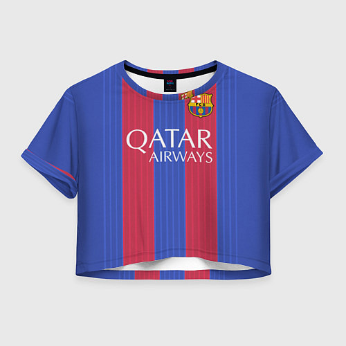 Женский топ FCB Messi: Qatar Airways / 3D-принт – фото 1