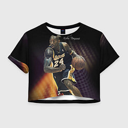 Футболка 3D укороченная женская Kobe Bryant, цвет: 3D-принт