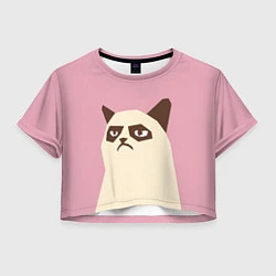 Женский топ Grumpy cat pink