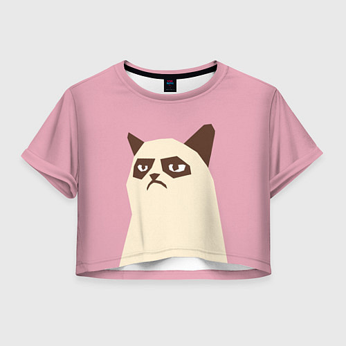 Женский топ Grumpy cat pink / 3D-принт – фото 1