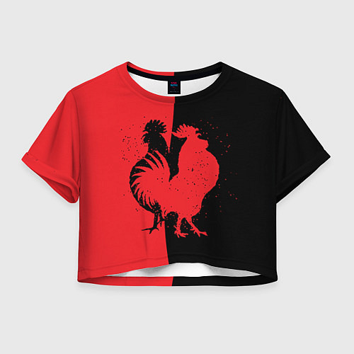 Женский топ Черное и красное / 3D-принт – фото 1