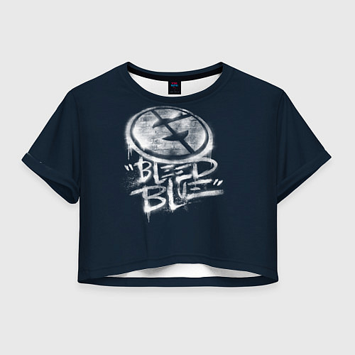 Женский топ Bleed Blue / 3D-принт – фото 1