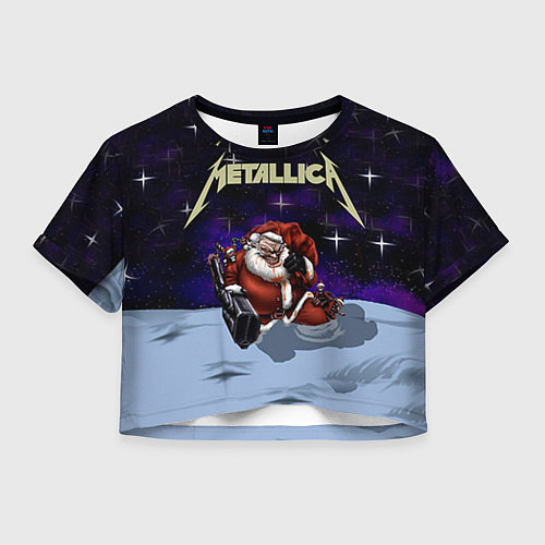 Женский топ Metallica: Bad Santa / 3D-принт – фото 1