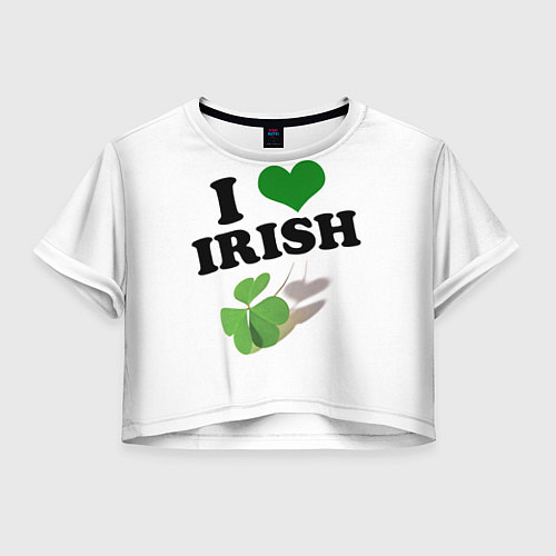 Женский топ Ireland, I love Irish / 3D-принт – фото 1