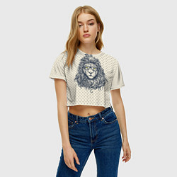 Футболка 3D укороченная женская SWAG Lion, цвет: 3D-принт — фото 2