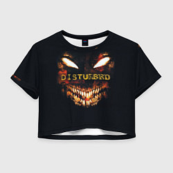 Футболка 3D укороченная женская Disturbed Demon, цвет: 3D-принт