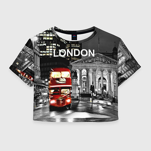 Женский топ Лондон - ночной автобус / 3D-принт – фото 1