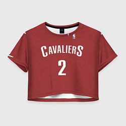 Футболка 3D укороченная женская Cavaliers Cleveland 2: Red, цвет: 3D-принт