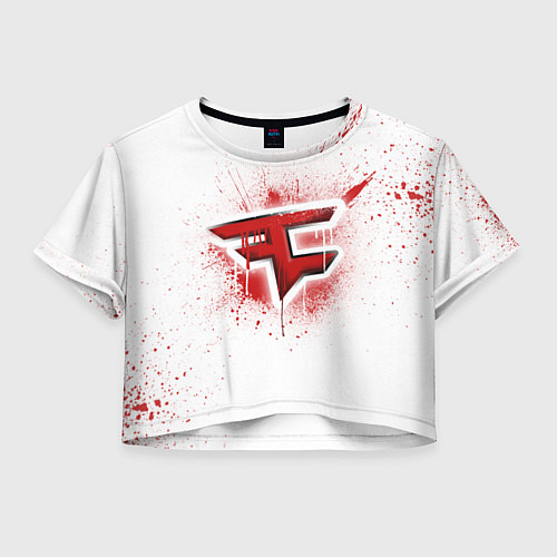 Женский топ FaZe Clan: White collection / 3D-принт – фото 1