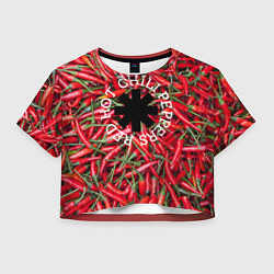 Футболка 3D укороченная женская Red Hot Chili Peppers, цвет: 3D-принт
