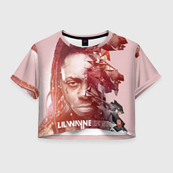 Футболка 3D укороченная женская Lil Wayne: Losing myself, цвет: 3D-принт