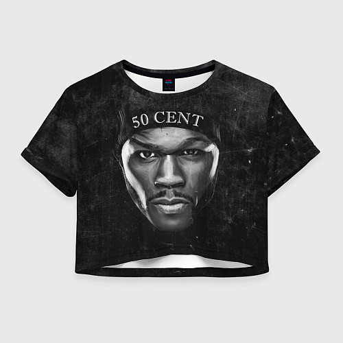 Женский топ 50 cent: black style / 3D-принт – фото 1