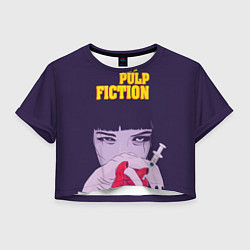Футболка 3D укороченная женская Pulp Fiction: Dope Heart, цвет: 3D-принт