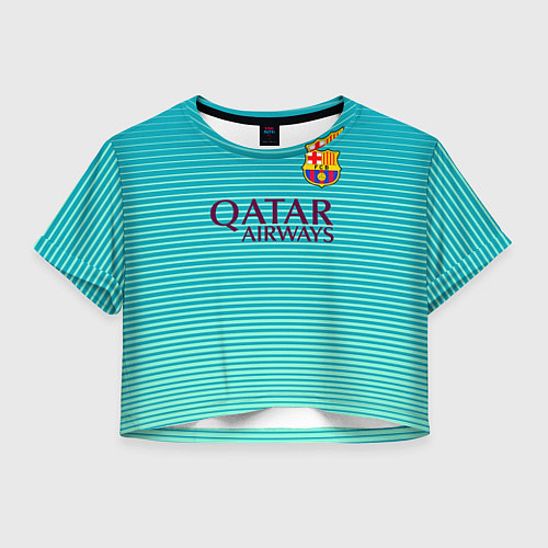 Женский топ Barcelona FC: Aqua / 3D-принт – фото 1