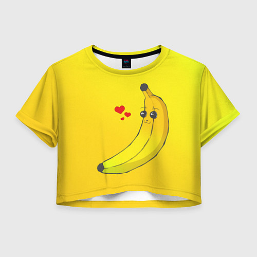 Женский топ Just Banana (Yellow) / 3D-принт – фото 1