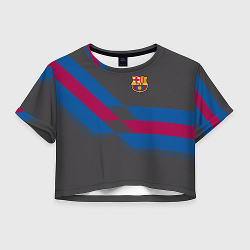 Женский топ Barcelona FC: Dark style / 3D-принт – фото 1