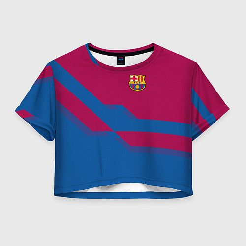Женский топ Barcelona FC: Blue style / 3D-принт – фото 1