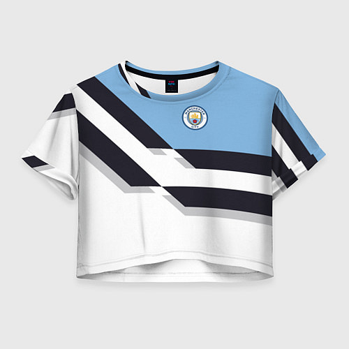 Женский топ Manchester City FC: White style / 3D-принт – фото 1