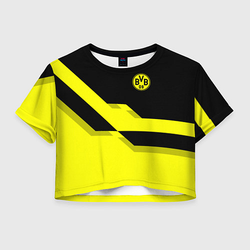Женский топ BVB FC: Yellow style / 3D-принт – фото 1