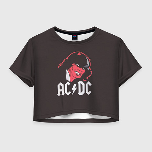 Женский топ AC/DC Devil / 3D-принт – фото 1