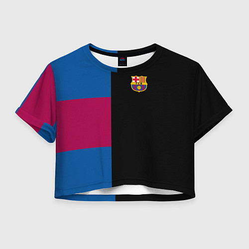 Женский топ Barcelona FC: Black style / 3D-принт – фото 1