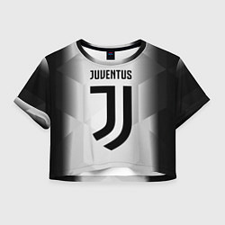 Футболка 3D укороченная женская FC Juventus: Silver Original, цвет: 3D-принт