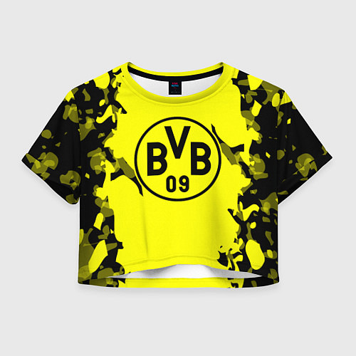 Женский топ FC Borussia Dortmund: Yellow & Black / 3D-принт – фото 1