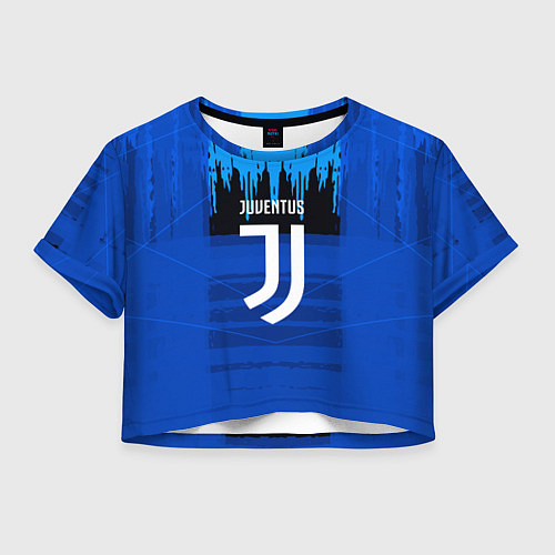 Женский топ FC Juventus: Blue Abstract / 3D-принт – фото 1