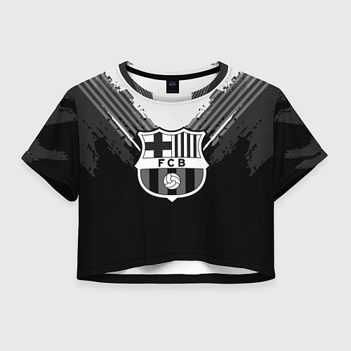 Женский топ FC Barcelona: Black Style / 3D-принт – фото 1