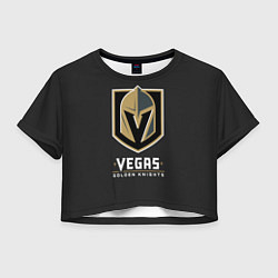 Футболка 3D укороченная женская Vegas: Golden Knights, цвет: 3D-принт