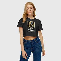 Футболка 3D укороченная женская Vegas: Golden Knights, цвет: 3D-принт — фото 2