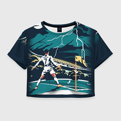 Женский топ Ronaldo lightning / 3D-принт – фото 1