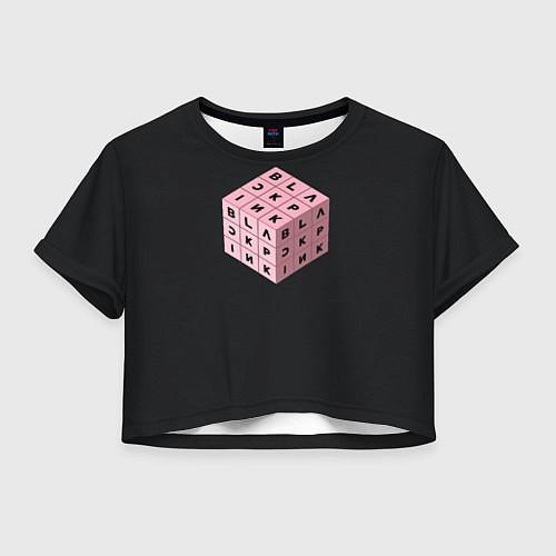 Женский топ Black Pink Cube / 3D-принт – фото 1